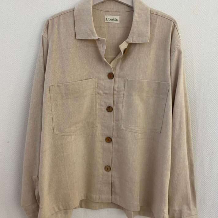 Chaqueta lino corta