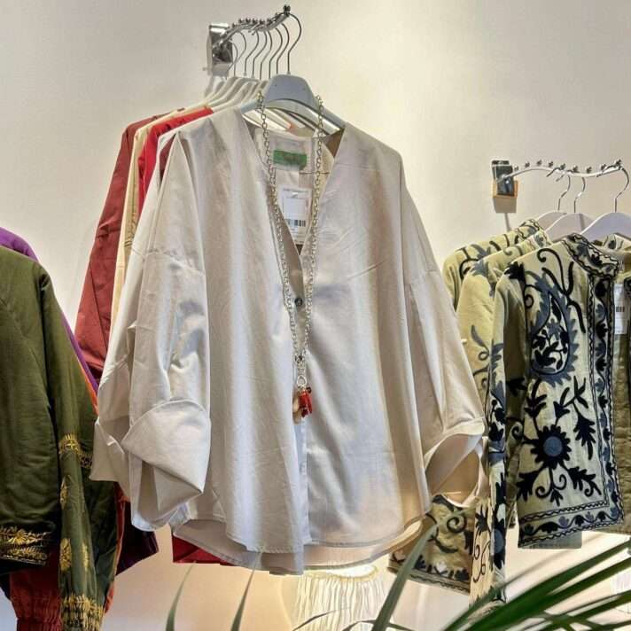 Blusa popelin botones